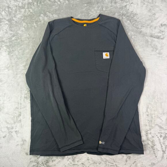 Carhartt Relaxed Fit Force Delmont Long Sleeve Pocket T-Shirt Size Large - Picture 1 of 7